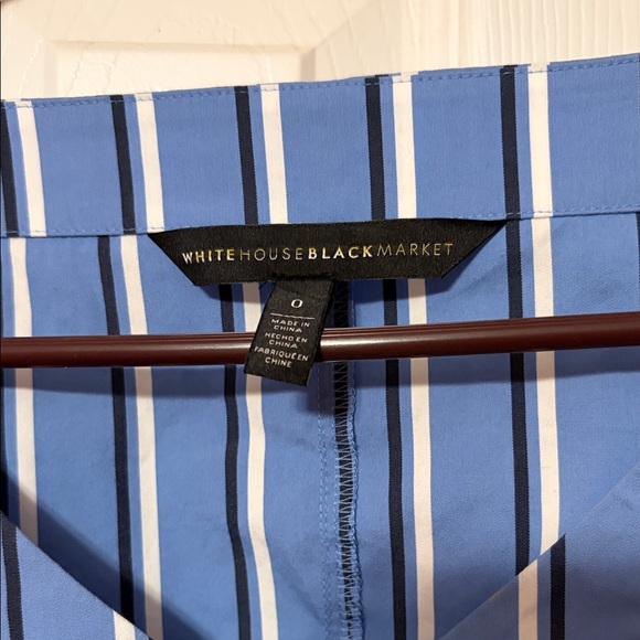 White House Black Market Pinstripe Blouse - Picture 2 of 6